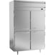 Beverage Air PF2HC-1AHS 52" Two Section Reach-In Freezer w/ 4 Half Solid Doors, Aluminum Interior, 45 cu. ft. 1 image