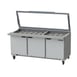 Beverage Air SPE72HC-30M-STL 72" Mega Top Sandwich / Salad Prep Table w/ 3 Doors, 30 Pans 1 image