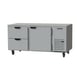 Beverage Air UCRD67AHC-2 67" Two Section Undercounter Refrigerator w/ 2 Drawers & 1 Door 1 image