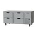 Beverage Air UCRD67AHC-4 67" Two Section Undercounter Refrigerator w/ 4 Drawers, 19 cu. ft. 1 image