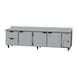 Beverage Air WTRD119AHC-2 119" 4-Section Worktop Refrigerator w/ 2 Drawers & 3 Doors, 40 cu. ft. 1 image