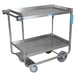 BK Resources BKC-2133S-2H-KD Stainless Steel 2 Shelf Utility Cart - 33"W x 21"D 1 image