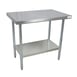 BK Resources QVT-6036 60" Stainless Steel Top 54" - 62" Work Table 1 image