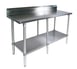 BK Resources VTTR5-8424 84" Stainless Steel Top 73" - Work Table 1 image