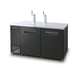 Blue Air BDD59-2S-HC 59" 2 Door 2 Tower Keg Cooler, (2) 1/2 Barrel, Stainless Steel 1 image