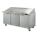 Blue Air BLMT72-HC 72" Three Section Mega Top Sandwich Prep Table w/ 3 Doors, 30 Pans 1 image
