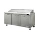 Blue Air BLPT72-HC 72" Three Section Sandwich / Salad Prep Table w/ 3 Doors, 18 pans, 20 cu. ft. 1 image