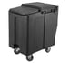 Cambro ICS125T131 Plastic Tall Mobile Ice Bin / Ice Caddy, 125 lb, Dark Brown 1 image