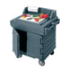 Cambro KWS40191 Mobile Modular CamKiosk® Counter/Work Station, Granite Gray, Enclosed Base w/ Storage 1 image