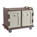 Cambro MDC1418S20194 Granite Sand 20 Tray Insulated Meal Delivery Cart w/ 2 Compartments 1 image
