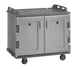 Cambro MDC1418S20615 Slate Blue 20 Tray Meal Delivery Cart w/ 2 Compartments 1 image