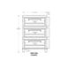 Peerless CE53BESC 56" Electric Bake & Roast Oven, Triple Deck, 12" High Section 1 image