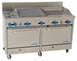 Comstock-Castle F33033-30-2.5RB 72" Gas Restaurant Range w/ (2) Open Burners, (1) 20" Griddle, (1) 30" Charbroiler, (1) Standard Oven, (1) Cabinet Base, 236.000 BTU 1 image