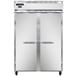 Continental Refrigerator 2FNSS 52" Two Section Reach-In Freezer w/ 2 Solid Doors, All Stainless Steel, 48 cu. ft. 1 image