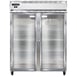 Continental 2RENGD 57" Two Section Reach-In Refrigerator w/ 2 Glass Doors, Stainless Steel Front Aluminum Exterior, 50 cu.ft. 1 image