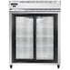 Continental 2RENSGD 57" Two Section Reach-In Refrigerator w/ 2 Sliding Glass Doors, Stainless Steel Front Aluminum Exterior, 50 cu.ft. 1 image