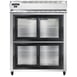 Continental 2RESNSGDHD 57" Two Section Reach-In Refrigerator w/ 4 Siliding Half Glass Doors, Stainless Steel Front Aluminum Exterior, 40 cu.ft. 1 image