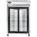Continental Refrigerator 2RNSSSGD 52" Two Section Reach-In Refrigerator w/ 2 Sliding Glass Doors, All Stainless Steel, 48 cu.ft. 1 image