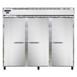 Continental Refrigerator 3FENSA 85" Three Section Reach-In Freezer w/ 3 Solid Doors, Stainless Steel Exterior, 73 cu. ft. 1 image