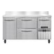 Continental Refrigerator FA60NBS-D 60" 3-Section Worktop Freezer w/ 2 Drawers & 1 Half Door 1 image