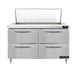 Continental Refrigerator D48N18M-D 48" Mega Top Sandwich Prep Table w/ 4 Drawers, 18 pans 1 image