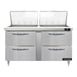 Continental Refrigerator D60N24M-D 60" Mega Top Sandwich Prep Table w/ 4 Drawers, 24 pans 1 image