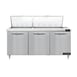 Continental Refrigerator D72N27M 72" Mega Top Sandwich Prep Table w/ 3 Doors, 27 pans 1 image