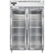 Continental Refrigerator D2FNSAGD 52" Two Section Reach-In Freezer w/ 2 Glass Doors, Stainless Steel Exterior, 50 cu. ft. 1 image
