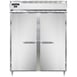 Continental Refrigerator D2RESNSA 57" Two Section Reach-In Refrigerator w/ 2 Solid Doors, Stainless Steel Exterior, 40 cu. ft. 1 image
