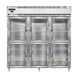 Continental Refrigerator DL3F-GD-HD 78" Three Section Reach-In Freezer w/ 6 Half Glass Doors, 72 cu. ft. 1 image
