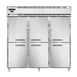 Continental Refrigerator DL3F-PT-HD 78" Three Section Pass-Thru Freezer w/ 12 Half Solid Doors, 70 cu. ft. 1 image