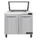 Continental Refrigerator SW36N12M-HGL 36" Mega Top Sandwich Prep Table w/ 2 Doors, 12 pans 1 image