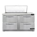 Continental Refrigerator SW60N18M-FB-D 60" Mega Top Sandwich Prep Table w/ 4 Drawers, 18 pans 1 image