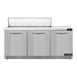 Continental Refrigerator SW72N12-FB 72" Sandwich / Salad Prep Table w/ 3 Doors, 12 Pans 1 image