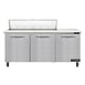 Continental Refrigerator SW72N12C 72" Sandwich / Salad Prep Table w/ 3 Doors, 12 Pans 1 image