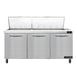 Continental Refrigerator SW72N27M 72" Mega Top Sandwich Prep Table w/ 3 Doors, 27 pans 1 image