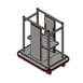 Carter-Hoffmann OTD1020 Open Single Stack Dispenser Cart for 10x20 Wash Racks 1 image