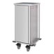 Dinex DXPTQC1T1D8 Stainless Steel 8 Trays TQ Compact Meal Delivery Cart w/ 1 Door 1 image