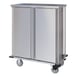 Dinex DXPTQC1T2D16 Stainless Steel 16 Trays TQ Compact Meal Delivery Cart w/ 2 Doors 1 image