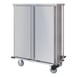 Dinex DXPTQC1T2D18 Stainless Steel 18 Trays TQ Compact Meal Delivery Cart w/ 2 Doors 1 image