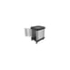 Dinex DXSU2T1D10 Stainless Steel 10 Trays TQ Supreme Meal Delivery Cart w/ 1 Door 1 image