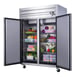 Dukers Appliance Co D55AR 55" Two Section Reach-In Refrigerator w/ 2 Solid Doors, Top Mount, Stainless Steel, 42 cu. ft. 4 image