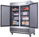 Dukers Appliance Co D55F 55" Two Section Reach-In Freezer w/ 2 Solid Doors, Bottom Mount, 41 cu. ft. 4 image