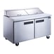 Dukers Appliance Co DSP60-16-S2 60" Two Section Sandwich/Salad Prep Table w/ 2 Doors, 16 Pans 1 image