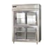Continental Refrigerator D2RENSASGDHD 57" Two Section Reach-In Refrigerator w/ 4 Sliding Half Glass Doors, Stainless Steel Exterior, 52 cu. ft. 1 image