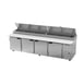 Beverage-Air DP119HC 119" Four Section Refrigerated Pizza Prep Table w/ 4 Doors, 42 cu. ft. 2 image
