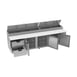 Beverage-Air DPD119HC-2 119" Four Section Refrigerated Pizza Prep Table w/ 3 Doors & 2 Drawers 3 image