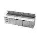 Beverage-Air DPD119HC-3 119" Four Section Refrigerated Pizza Prep Table w/ 3 Doors & 3 Drawers 2 image
