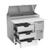 Beverage Air DPD46HC-3 46" One Section Refrigerated Pizza Prep Table w/ 3 Drawers, 12 cu. ft. 3 image