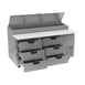 Beverage Air DPD67HC-6 67" Two Section Refrigerated Pizza Prep Table w/ 6 Drawers, 20.7 cu. ft. 3 image